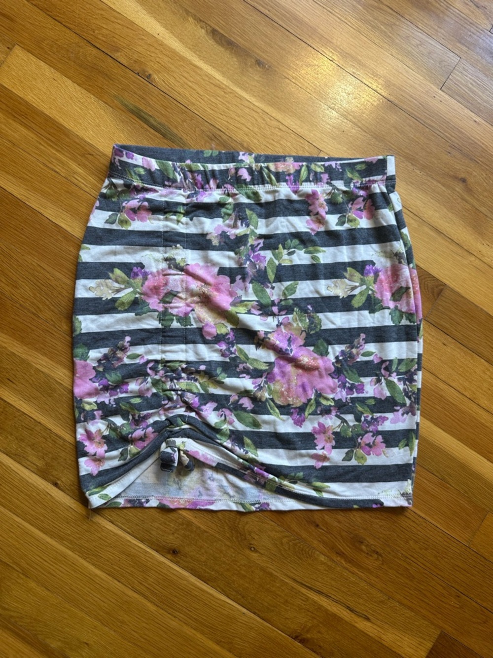 Joe Benbasset‎ Pink Floral Stripe Mini Skirt